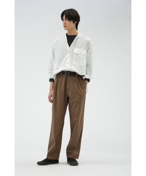 MHL. メンズ　ストライプシャツ　長袖　メンズ　M　コットン100% MHL. シャツ GRAPHIC COTTON STRIPE メンズ : ZOZOTOWN Yahoo!店