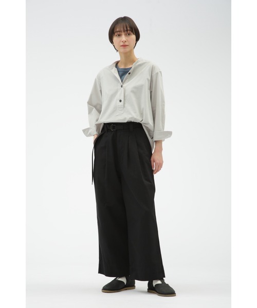 MHL. RAISED COTTON DRILL ワイドパンツ MHL. DENSE COTTON DRILL トラウザーズパンツ | KIKIRU