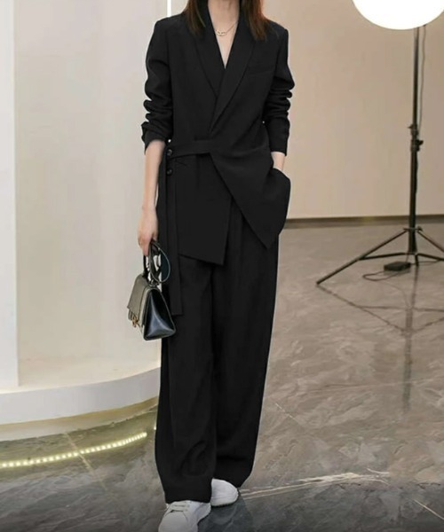 COCOMOMO セットアップ 「5色展開」 サイドベルトデザイン