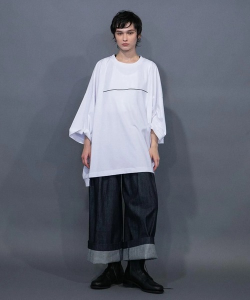 カットソー(長袖/七分) my beautiful landlet  check BIG T-shirt my beautiful landlet（マイビューティフルランドレット） tシャツ