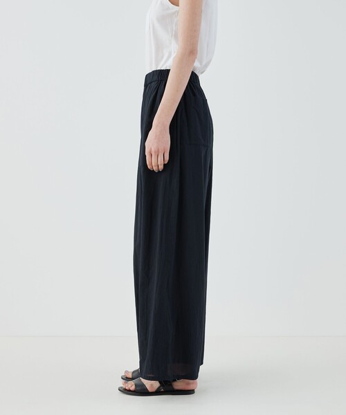 ワイドパンツ パンツ インドコットン イージーワイドパンツ レディースの画像