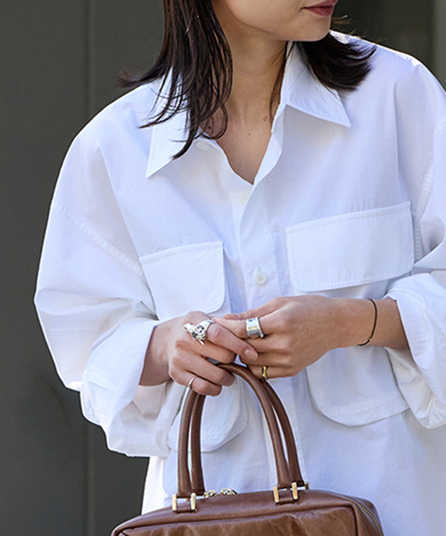 ブラウス シャツ 「TONY WACK/トニー ワック」COTTON POPLIN OVERSIZED SHIRT レディース
