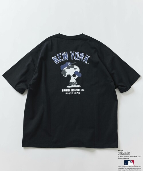 MLB公式 FREAK'S STORE×PEANUTSコラボヤンキースTシャツ スヌーピー×MLBコラボTに新作登場！「ニューヨーク・ヤンキース