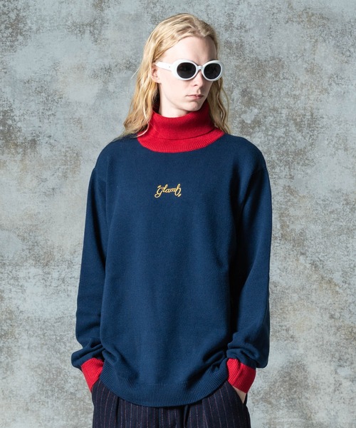 glamb（グラム） セーター ニット Spin Logo Turtle Neck Knit