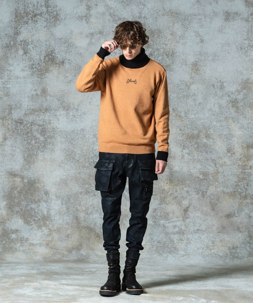 glamb（グラム） セーター ニット Spin Logo Turtle Neck Knit