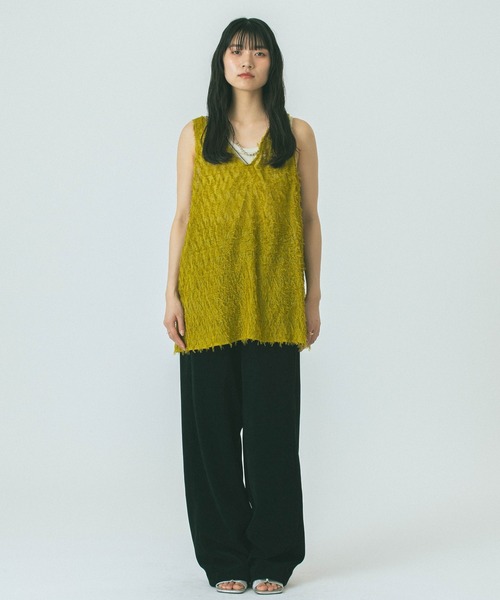 ROSE BUD（ローズバッド） タンクトップ ノースリーブ JACQUARD TANK