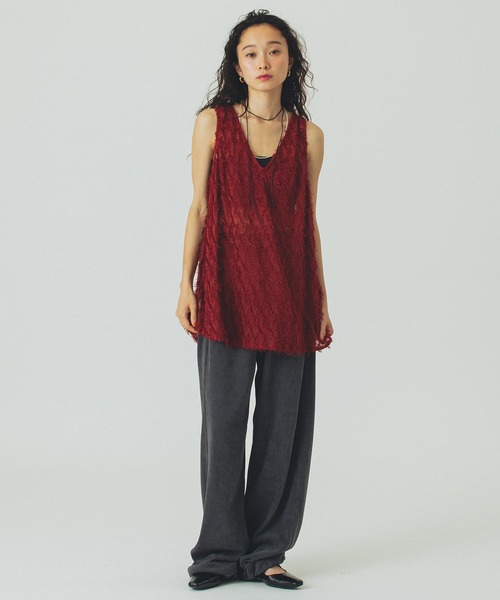 ROSE BUD（ローズバッド） タンクトップ ノースリーブ JACQUARD TANK