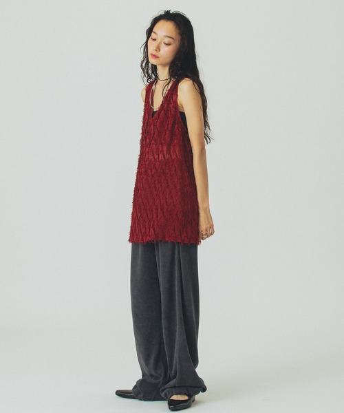 ROSE BUD（ローズバッド） タンクトップ ノースリーブ JACQUARD TANK