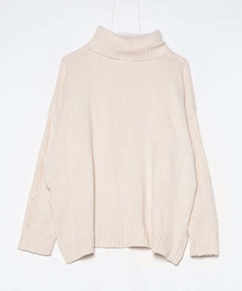 「soulberry」 タートルネックニット LL ホワイト レディース_画像2