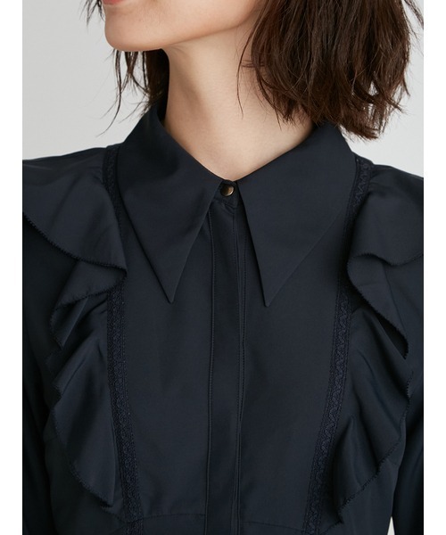 新品未使用　セルフォード　ネイビー シャツワンピース 半袖 CELFORD（セルフォード） 半袖ワンピース 38 ネイビー レディース