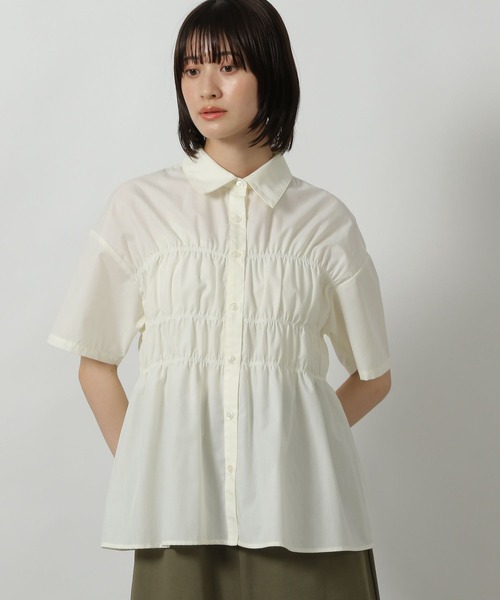 LAKOLE（ラコレ） ブラウス シャツ シャーリングシャツ6分袖 / 570637