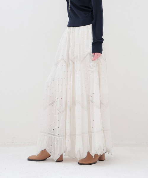 venit（ヴェニット） スカート VENIT / COTTON RAYON VINTAGE LACE