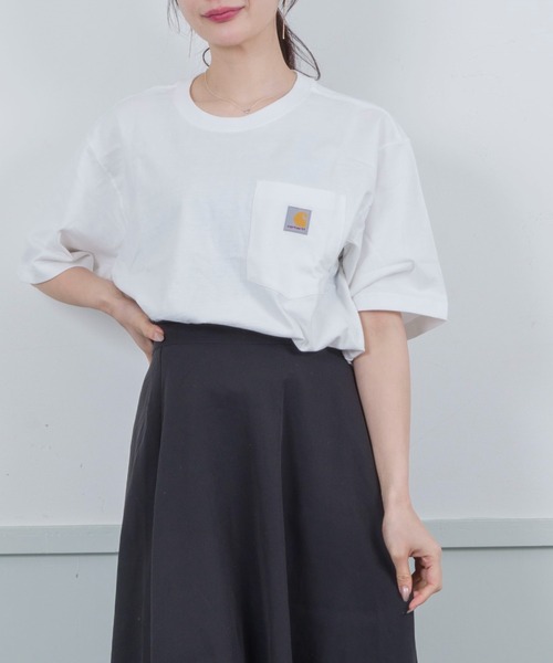 「Carhartt」 半袖Tシャツ M グレー レディース