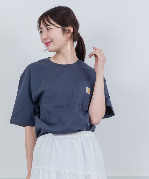 「Carhartt」 半袖Tシャツ M グレー レディース