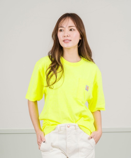「Carhartt」 半袖Tシャツ M グレー レディース
