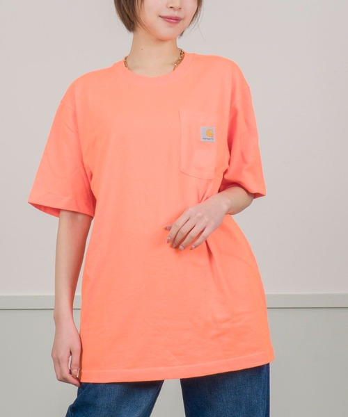 「Carhartt」 半袖Tシャツ M グレー レディース