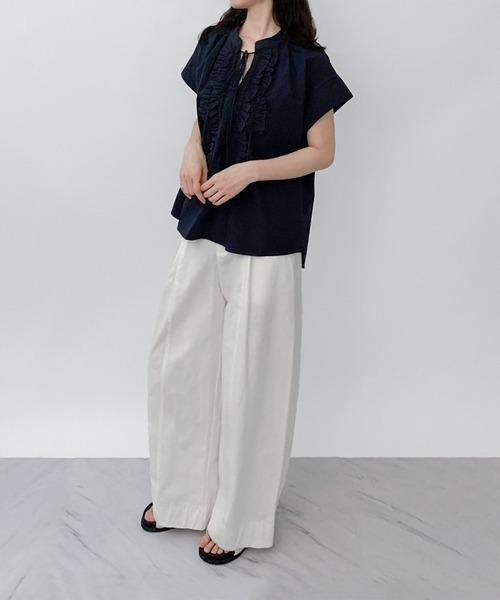 on：nue（オンニュ） リネンシャツ ブラウス シャツ 「on:nue」「着用