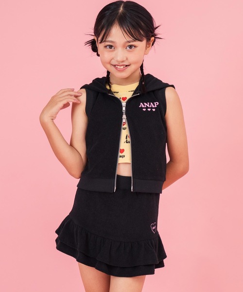 ANAP kids（アナップキッズ） セットアップ パイルネコ耳ノースリーブ