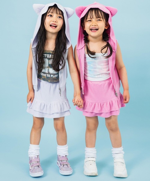 ANAP kids（アナップキッズ） セットアップ パイルネコ耳ノースリーブ