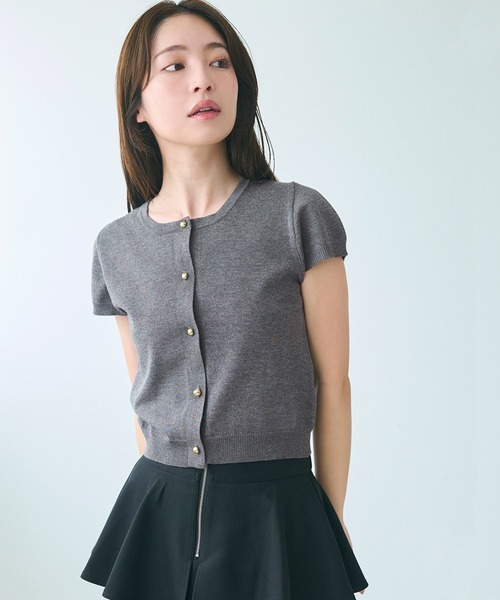 【7-IDconcept】トップス  ニット 未使用 coca ニット セーター 金ボタンニットトップス レディース