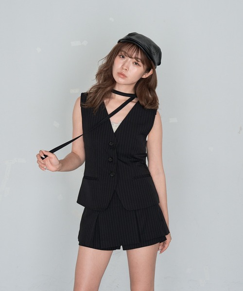 frames Ray CASSIN セットアップスーツ ジレ パンツ 黒 F Ray Cassin ベスト ジレ スーツベスト レディース : ZOZOTOWN