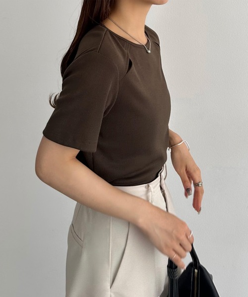 「callautia」 半袖カットソー LARGE ブルー レディース