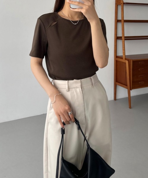 「callautia」 半袖カットソー LARGE ブルー レディース