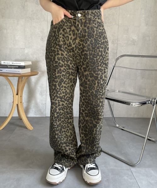 ジーンズ デニム デニムパンツ レオパードデニムパンツ レディース | LACーVERT | 15