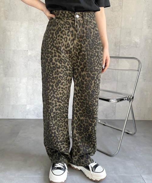 ジーンズ デニム デニムパンツ レオパードデニムパンツ レディース | LACーVERT | 16