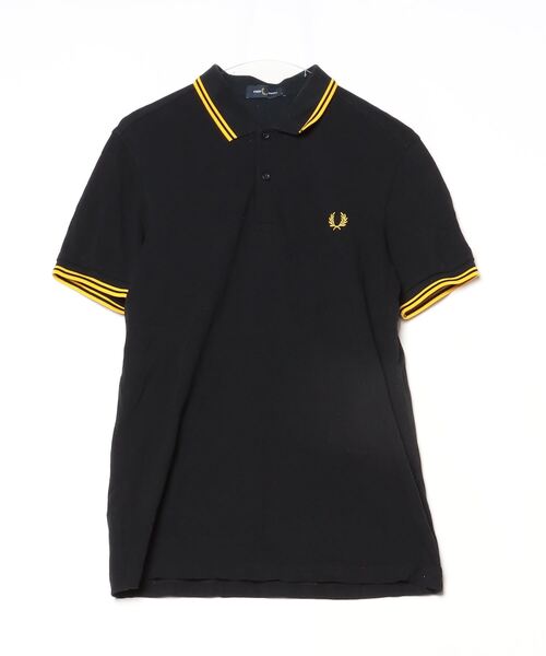 FRED PERRY 「FRED PERRY」 半袖ポロシャツ M ブラック×イエロー