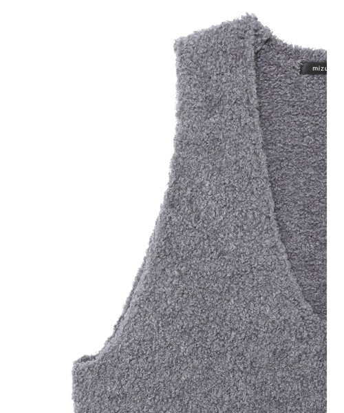 mizuiroind（ミズイロインド） ベスト ジレ へアリーVネックベスト