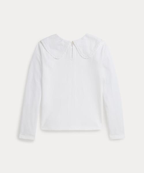 tシャツ フリル コットン ジャージー Tシャツ キッズ 子供服 女の子の画像