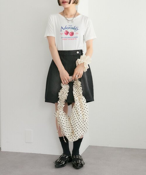 rurumu デニム スカート 25aw w closet（ダブルクローゼット） スカート 「25AW」デニムスカパン