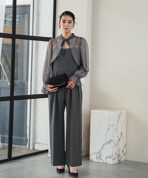GIRL 2wayパーティドレス　パンツドレス　お呼ばれ GIRL DRESS FOR NOW パンツドレス マルチway シフォンボレロ