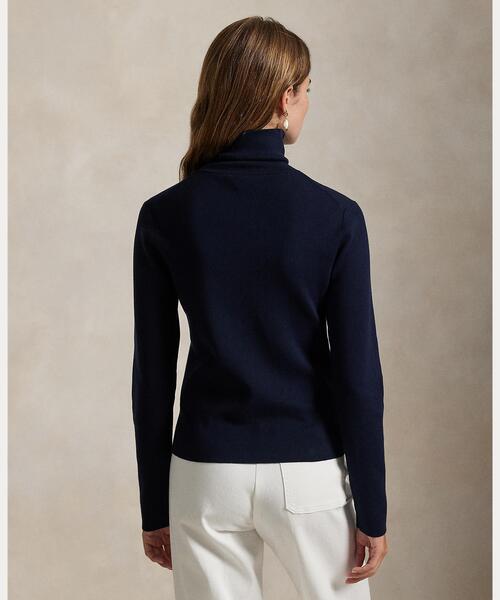 RALPH LAUREN タートルネック　ニット ⚪︎ POLO RALPH LAUREN ニット セーター ロゴ タートルネック
