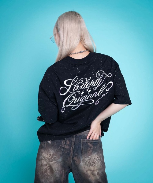 お値段変わりましたarly teal。t LTR DEPTH tシャツ LTR DEPTH/ラメグラフィックT メンズ レディース