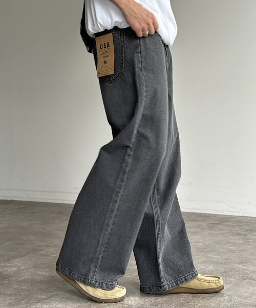 [CPCM] Denim брюки LARGE черный мужской 