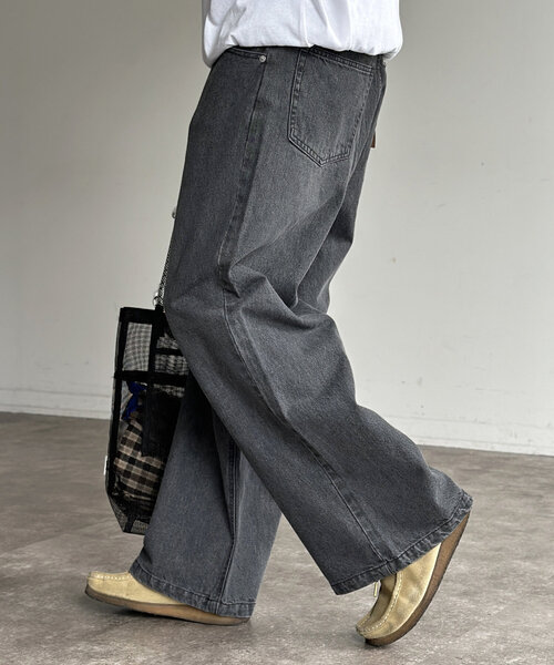 [CPCM] Denim брюки LARGE черный мужской 