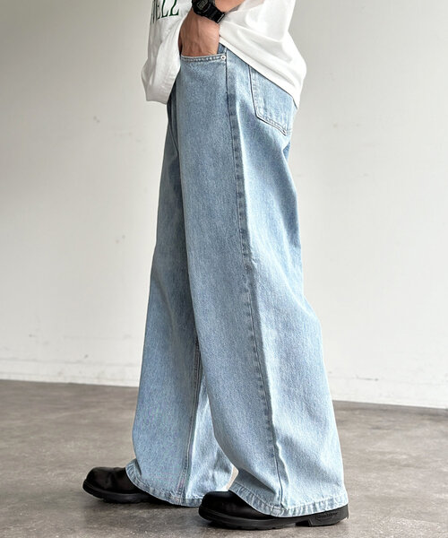 [CPCM] Denim брюки LARGE черный мужской 