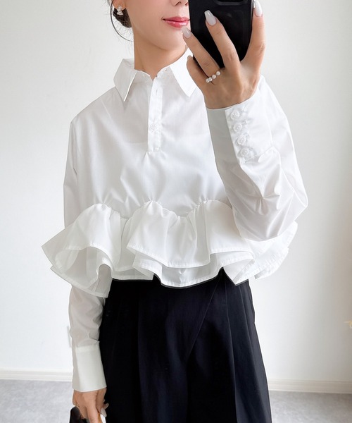 &. NOSTALGIA（ノスタルジア） ブラウス シャツ 「ZOZO限定」フリル