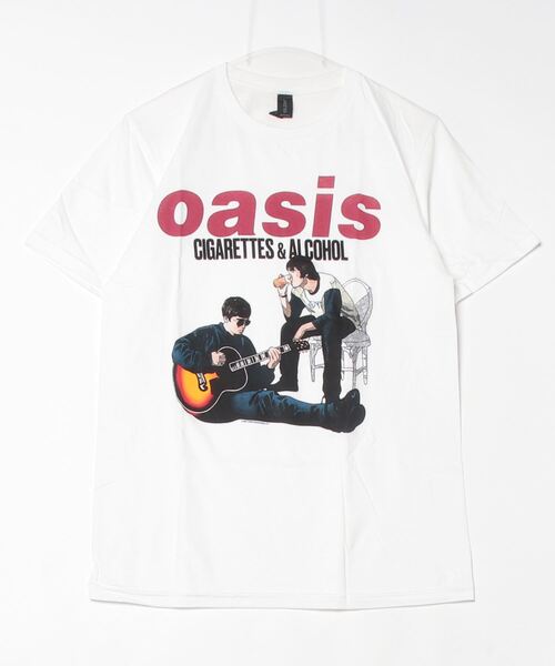 ★OASIS★Cigarettes & Alcohol★72H限定Ｔシャツ★Ｍ MUSIC TEE tシャツ OASIS “CIGARETTES ＆ ALCOHOL ILLUST” メンズ