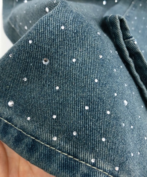 [SHEENA] обработка Denim брюки L черный женский 