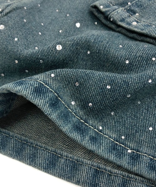 [SHEENA] обработка Denim брюки L черный женский 