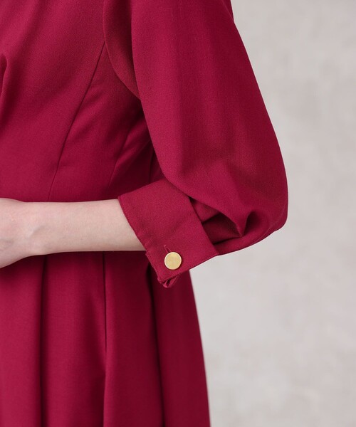 ANAYI（アナイ） ワンピース ウールジョーゼットフロントタック