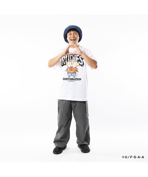 ドゥルルンシャツ RUDIE'S tシャツ RUDIE'SxCRAYON SHINCHAN MASAOKUN TEE/ルー
