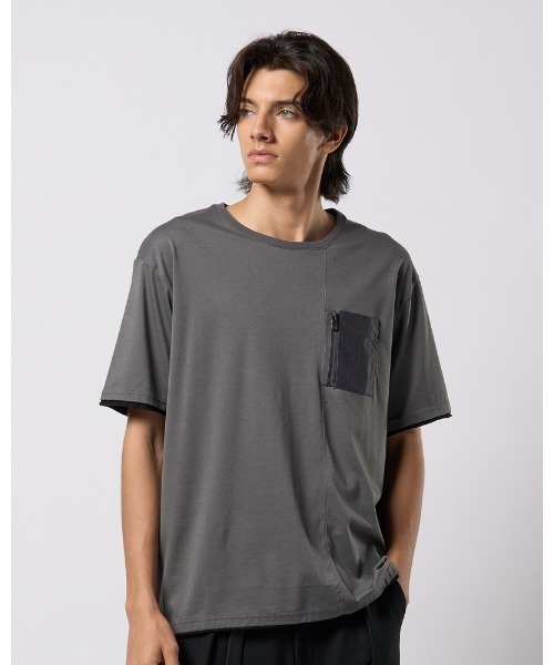 wjk tシャツ cool touch zip-pocket S/S メンズ : ZOZOTOWN Yahoo!店