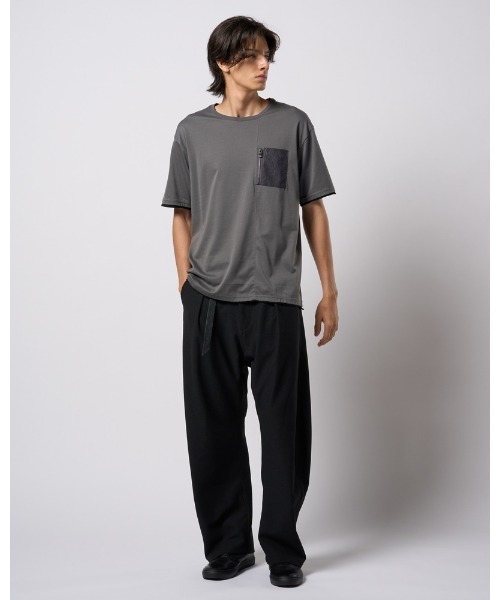 wjk tシャツ cool touch zip-pocket S/S メンズ : ZOZOTOWN Yahoo!店