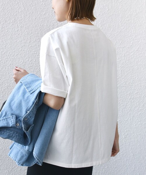 「＋81BRANCA」 半袖Tシャツ ONE SIZE ホワイト レディース_画像7