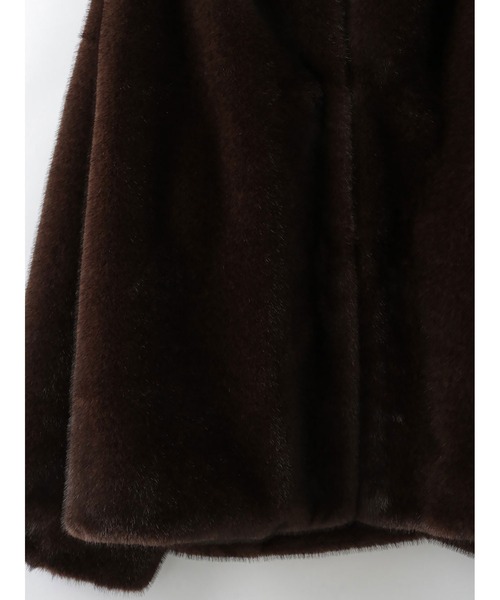 HER. コート アウター ファーライクショールジャケット レディース