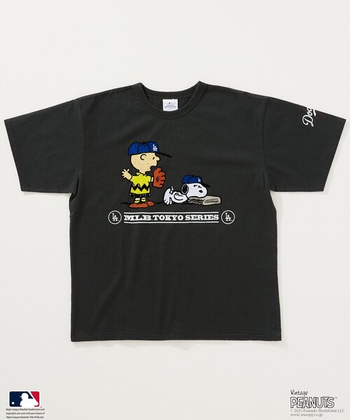 「Vintage PEANUTS」 半袖Tシャツ MEDIUM ブラックミックス メンズ_画像3